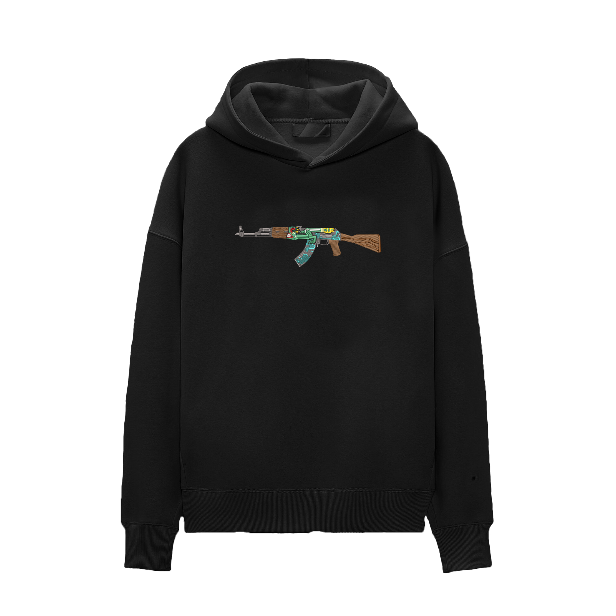 KAEL - OVERSİZE SWEATSHİRT -  AK-47 Fire Serpent Yeniden Yapılandırılmış Nakış