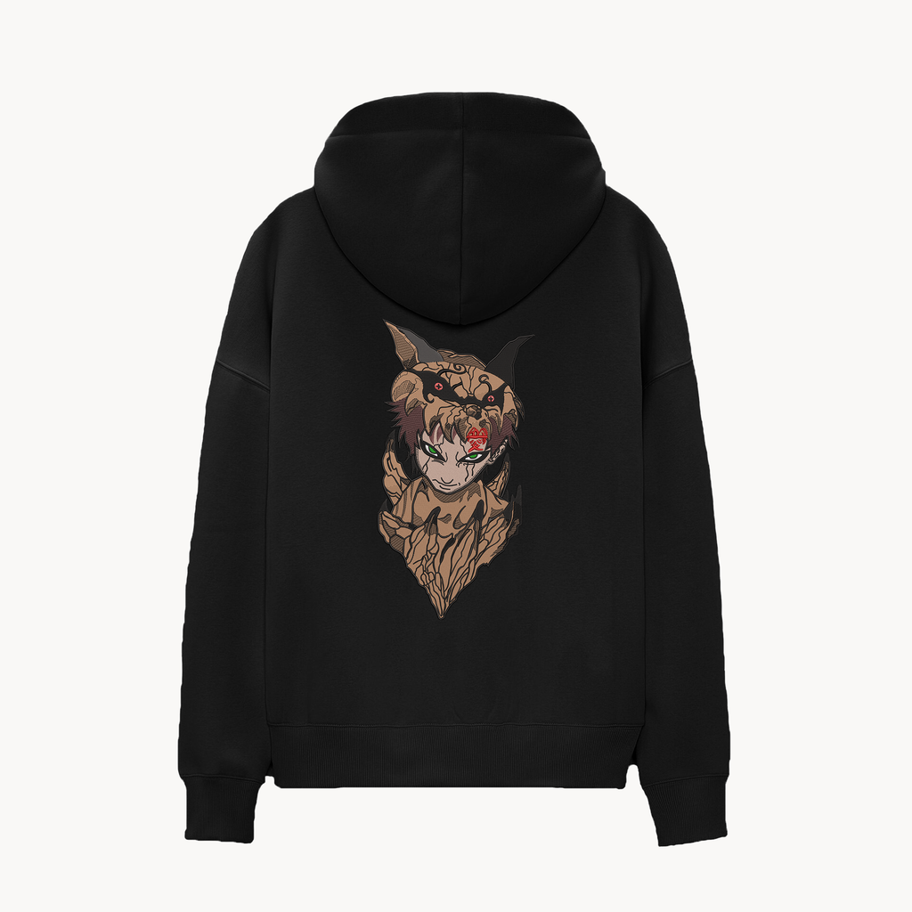 KAEL - OVERSİZE SWEATSHİRT - GAARA x SHUKAKU Yeniden Yapılandırılmış Nakış