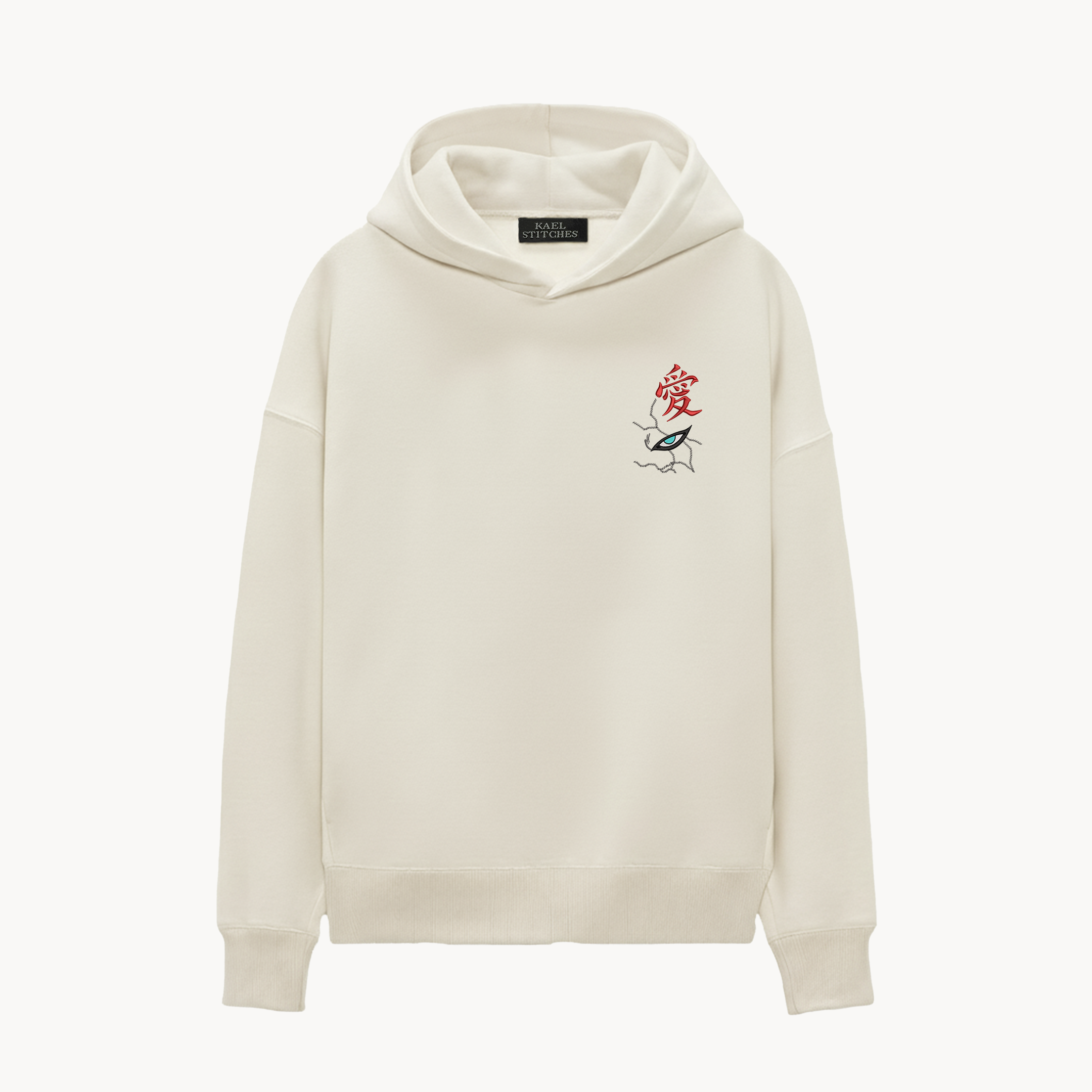 KAEL - OVERSİZE SWEATSHİRT - GAARA x SHUKAKU Yeniden Yapılandırılmış Nakış