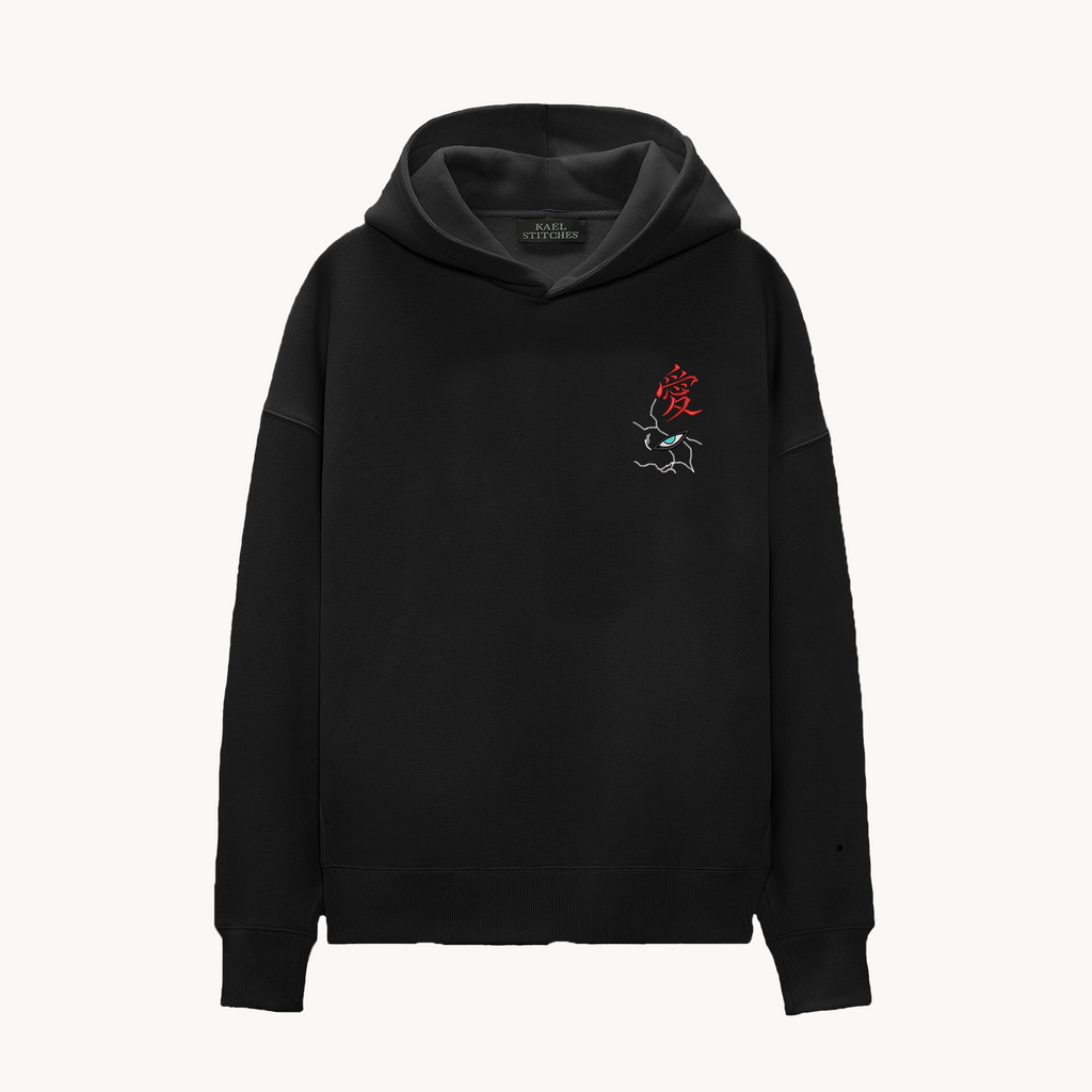 KAEL - OVERSİZE SWEATSHİRT - GAARA x SHUKAKU Yeniden Yapılandırılmış Nakış