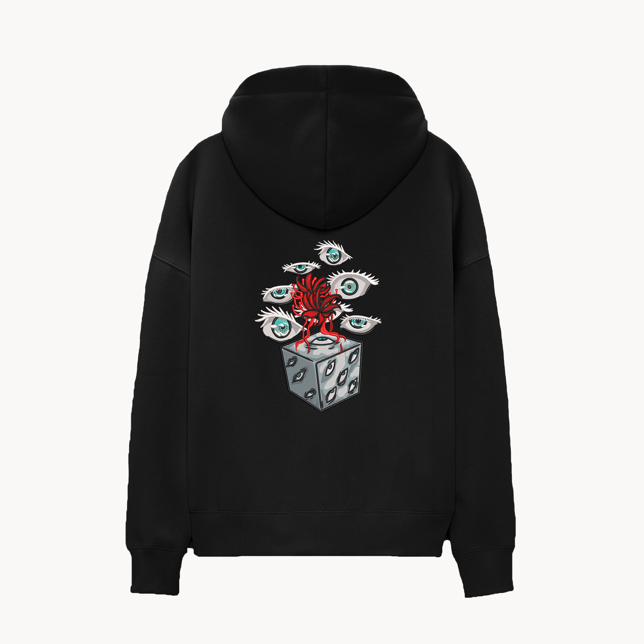 KAEL - OVERSİZE SWEATSHİRT - Gojo Satoru Prison Realm Yeniden Yapılandırılmış Nakış