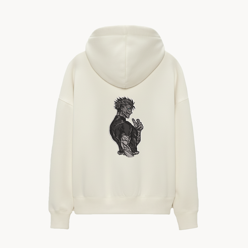 KAEL - OVERSİZE SWEATSHİRT -Gojo Satoru The Honored One Yeniden Yapılandırılmış Nakış