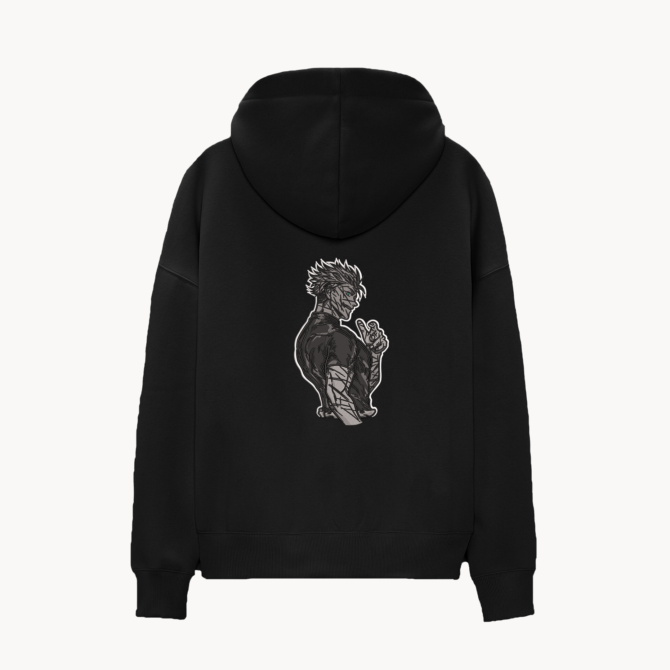 KAEL - OVERSİZE SWEATSHİRT -Gojo Satoru The Honored One Yeniden Yapılandırılmış Nakış