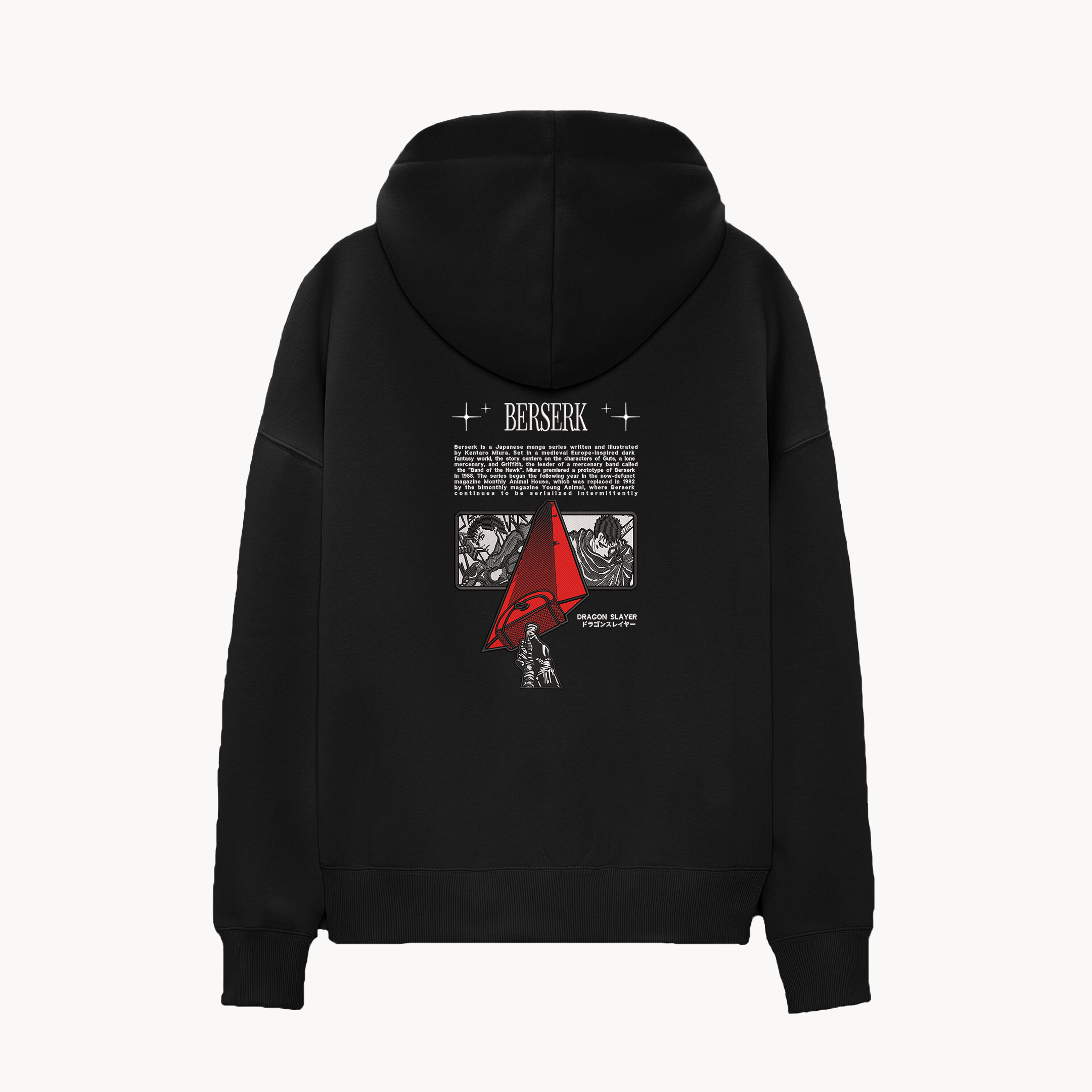 KAEL - OVERSİZE SWEATSHİRT - GUTS Dragon Slayer Yeniden Yapılandırılmış Nakış