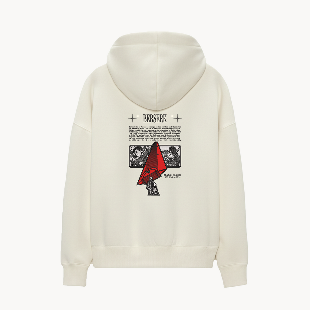 KAEL - OVERSİZE SWEATSHİRT - GUTS Dragon Slayer Yeniden Yapılandırılmış Nakış