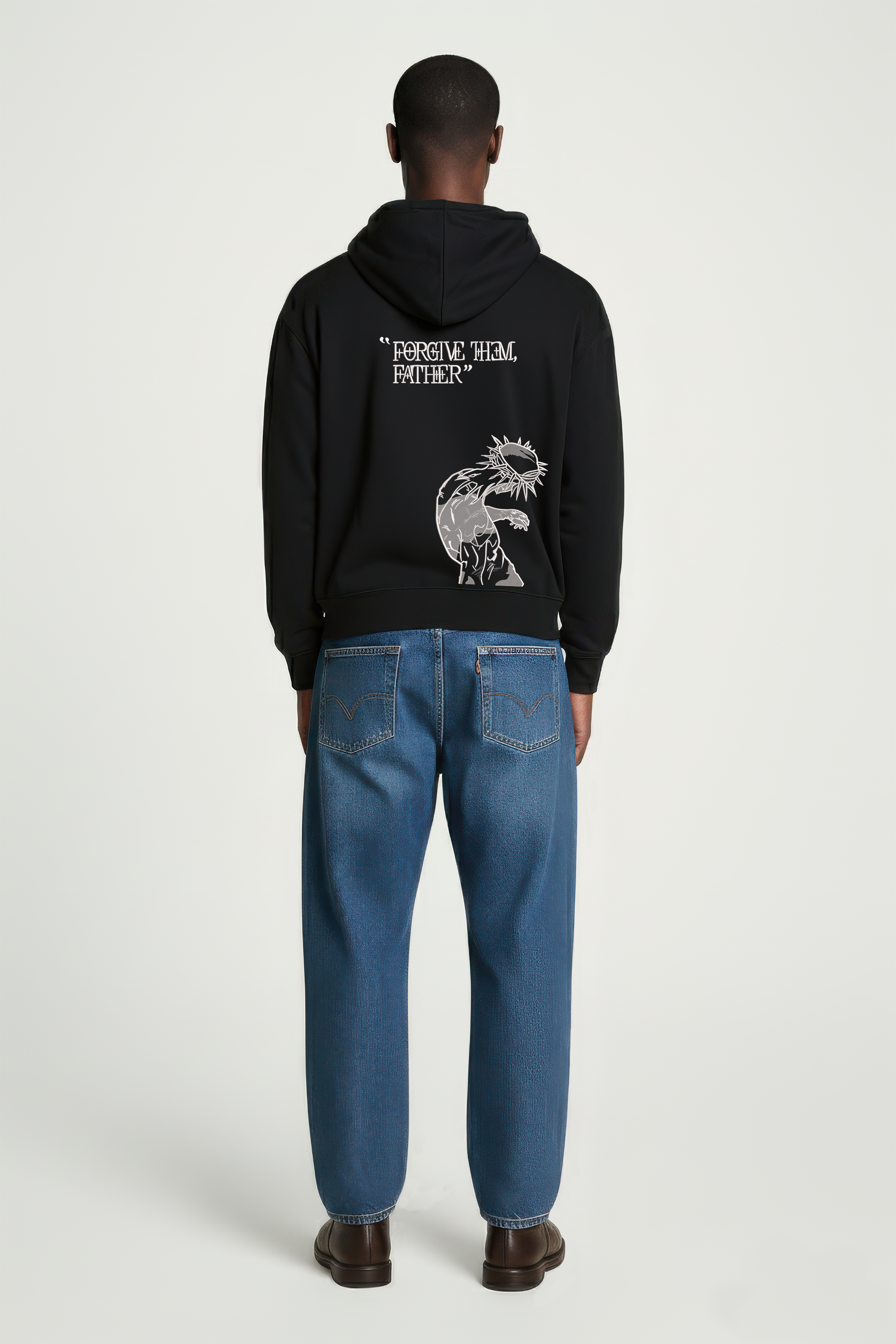 KAEL - OVERSİZE SWEATSHİRT - Holy Savior Yeniden Yapılandırılmış Nakış