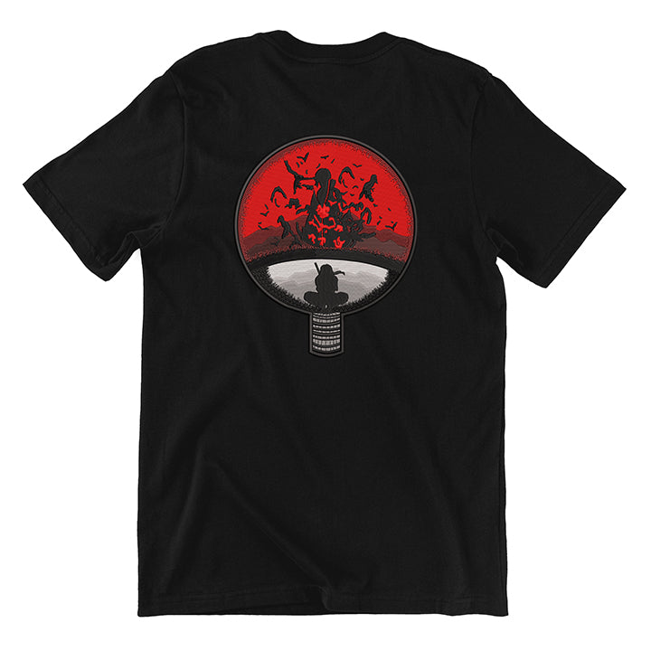 KAEL - Uchiha Itachi Oversize Tshirt Yeniden Yapılandırılmış Nakış