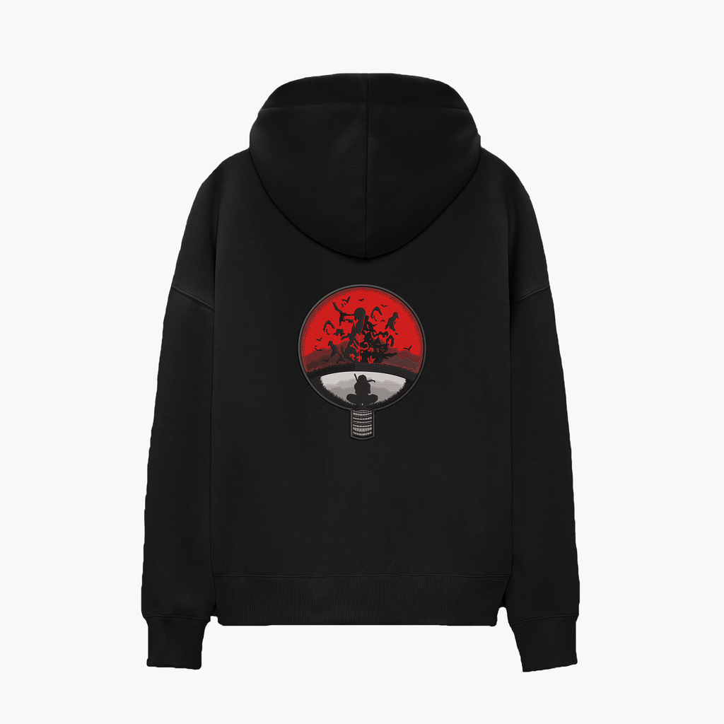 KAEL - OVERSİZE SWEATSHİRT - ObitoxItachi Mark Yeniden Yapılandırılmış Nakış