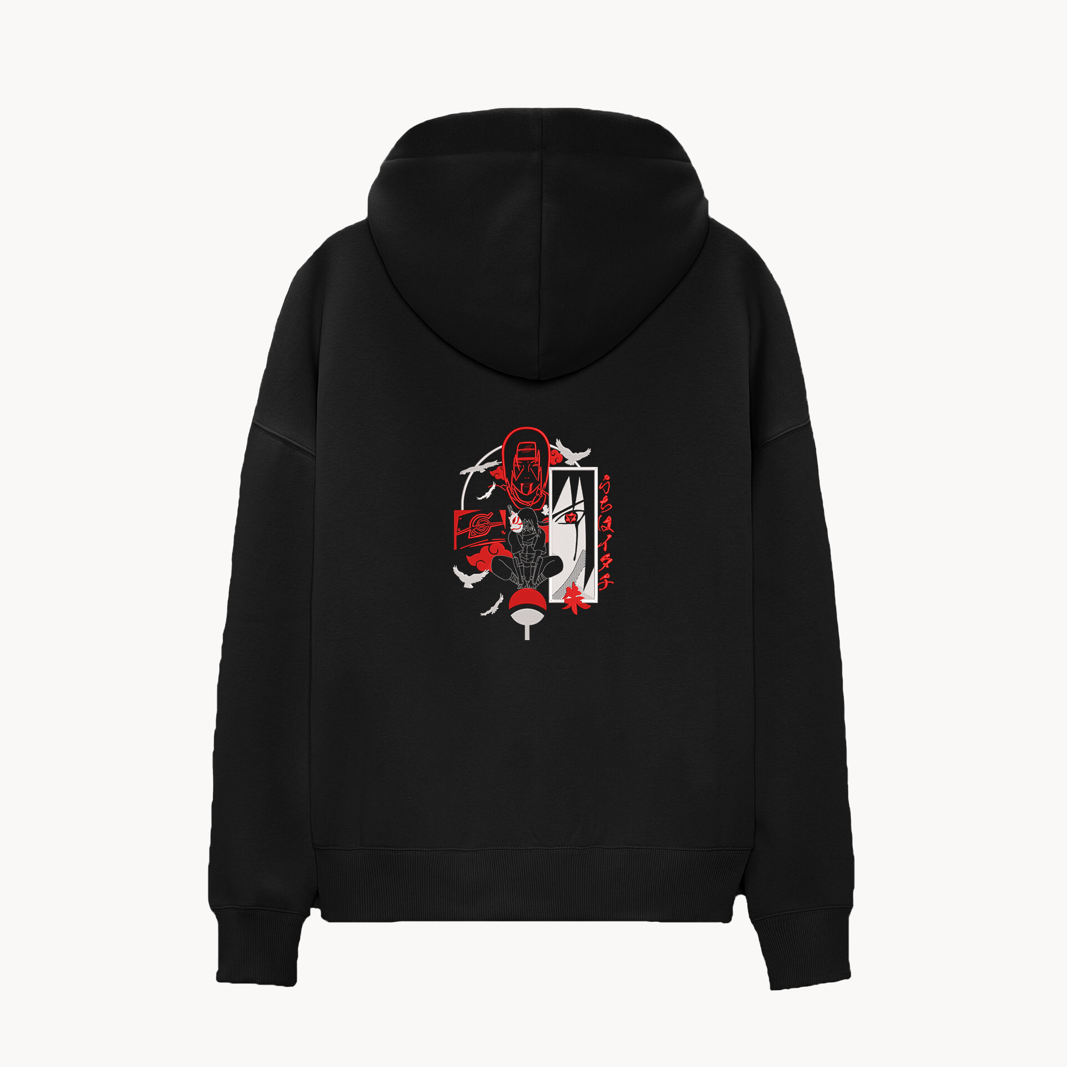 KAEL - OVERSİZE SWEATSHİRT - Uchiha Itachi Yeniden Yapılandırılmış Nakış