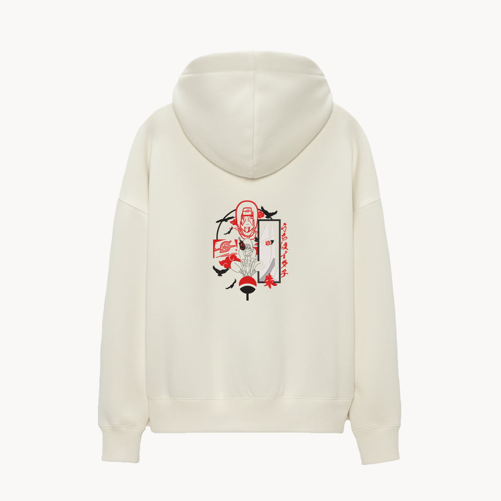 KAEL - OVERSİZE SWEATSHİRT - Uchiha Itachi Yeniden Yapılandırılmış Nakış