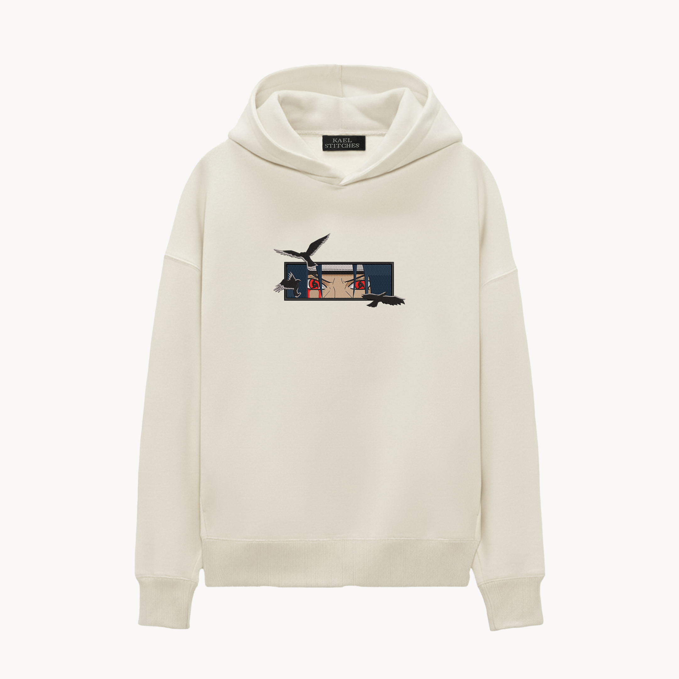 KAEL - OVERSIZE SWEATSHIRT - İTACHİ CROW Yeniden Yapılandırılmış Nakış