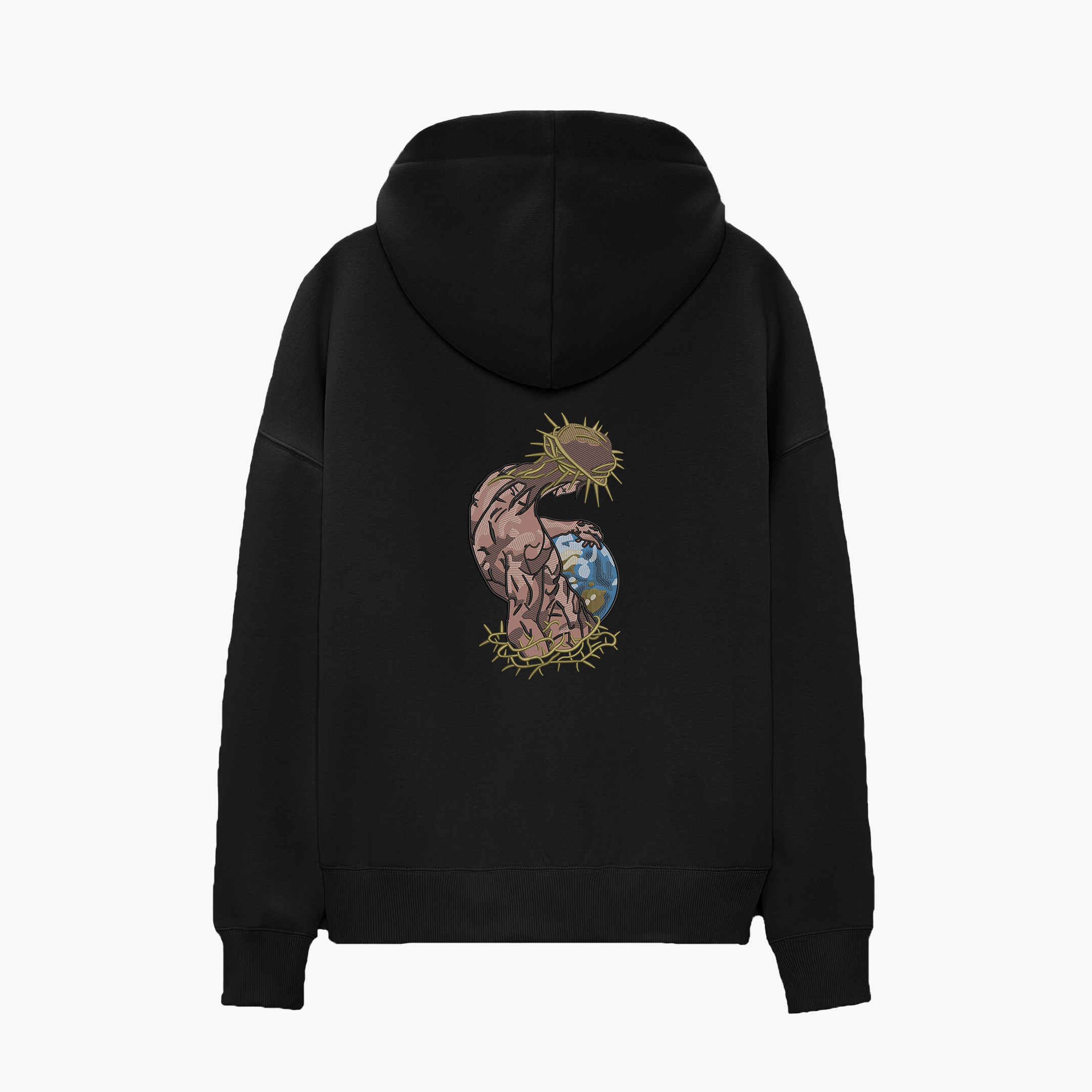 KAEL - OVERSİZE SWEATSHİRT - Holy Savior 2 Yeniden Yapılandırılmış Nakış