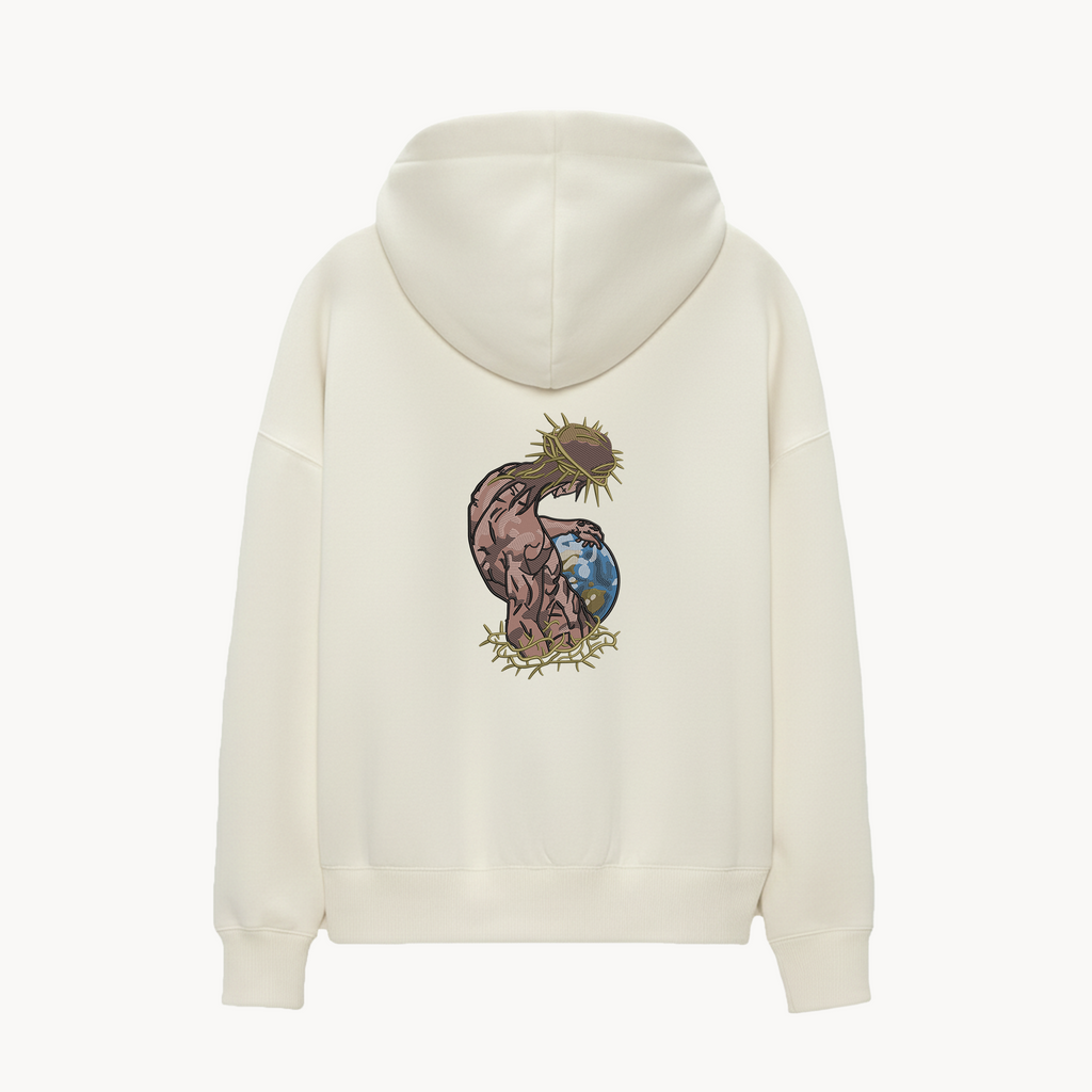 KAEL - OVERSİZE SWEATSHİRT - Holy Savior 2 Yeniden Yapılandırılmış Nakış