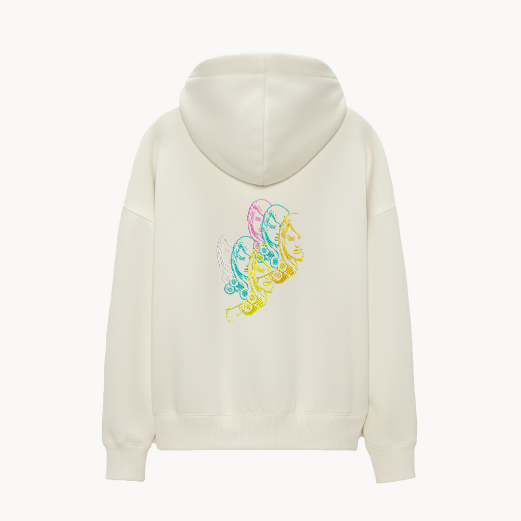 KAEL - D4C Oversize Hoodie Yeniden Yapılandırılmış Nakış