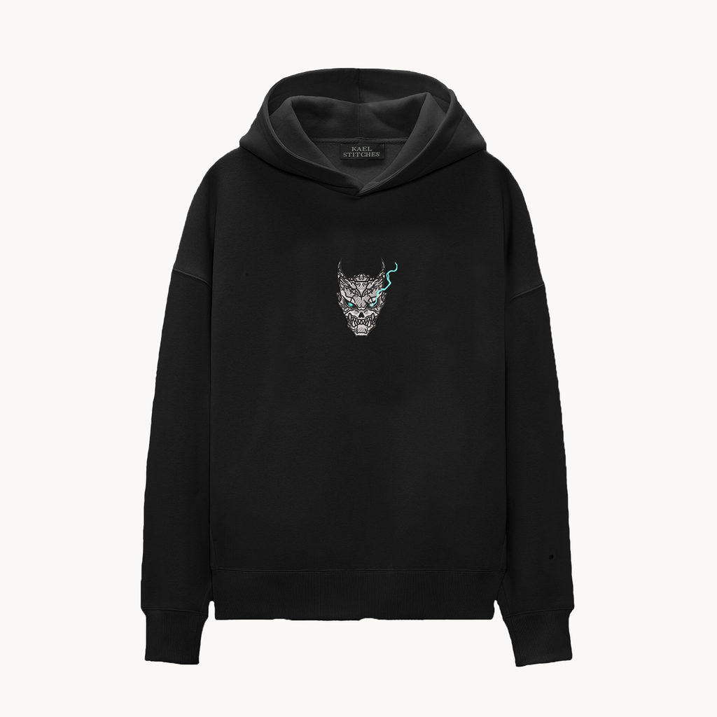 KAEL - OVERSIZE SWEATSHIRT - KAİJU FACE Yeniden Yapılandırılmış Nakış