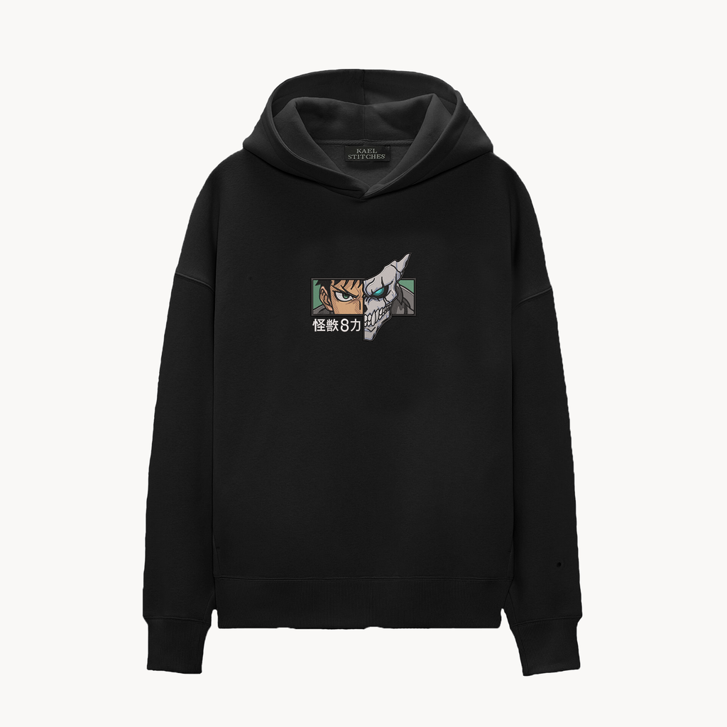 KAEL - OVERSIZE SWEATSHIRT - KAİJU NO 8 Yeniden Yapılandırılmış Nakış