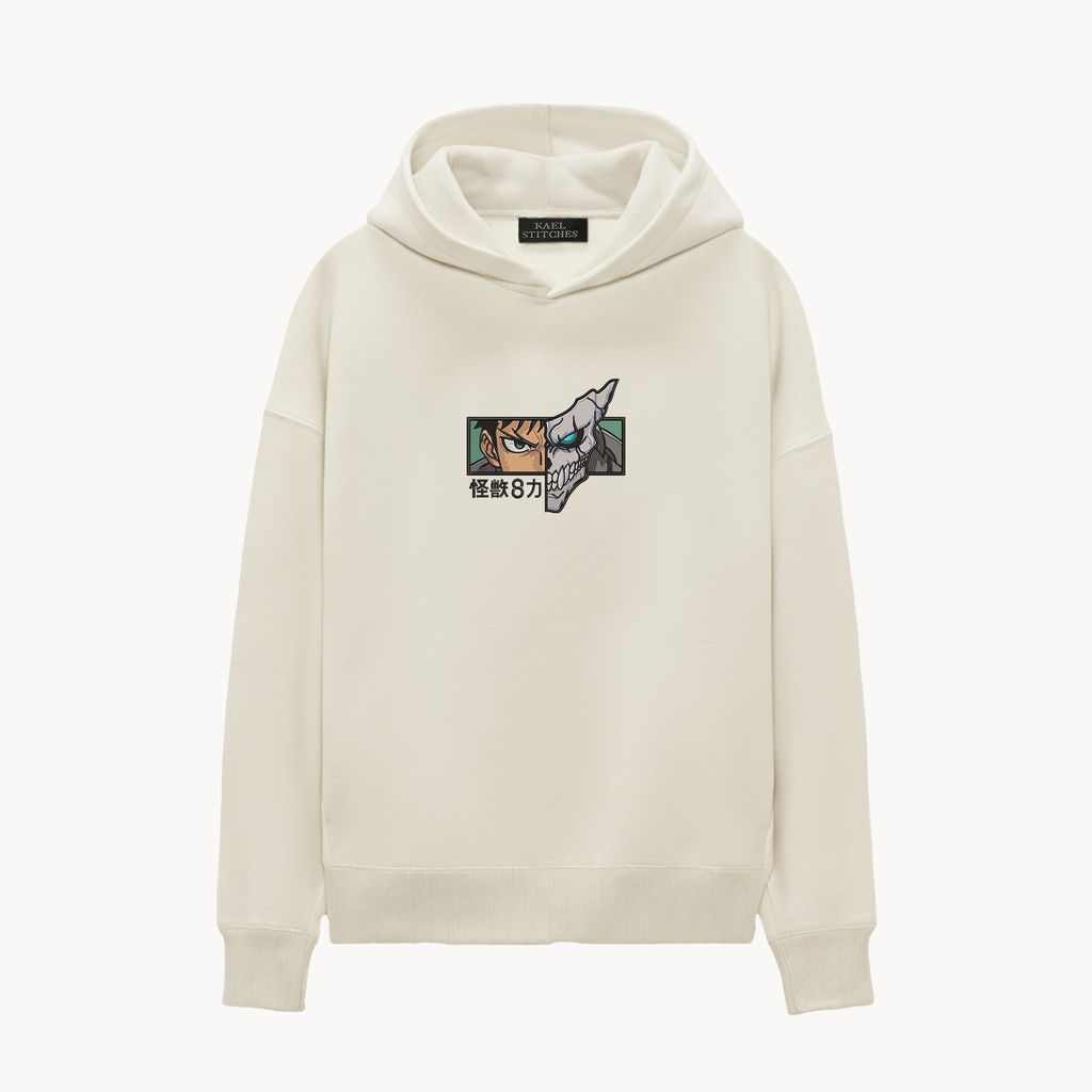 KAEL - OVERSIZE SWEATSHIRT - KAİJU NO 8 Yeniden Yapılandırılmış Nakış