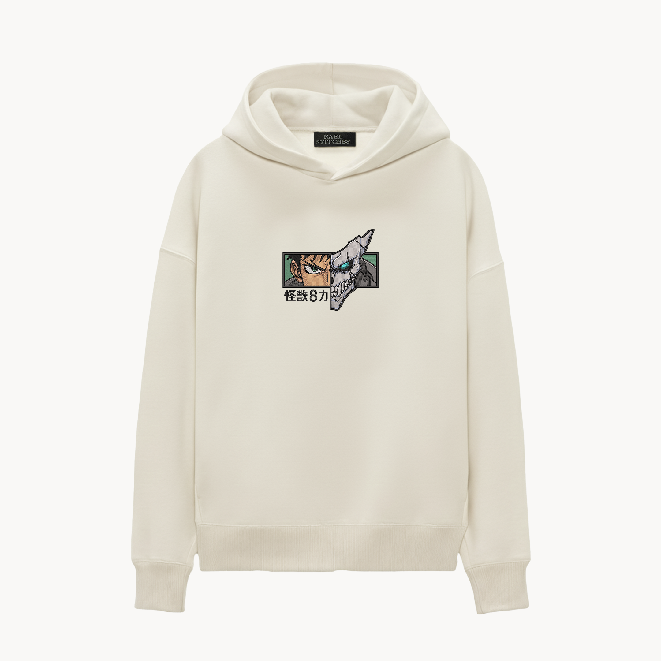 KAEL - OVERSIZE SWEATSHIRT - KAİJU NO 8 Yeniden Yapılandırılmış Nakış