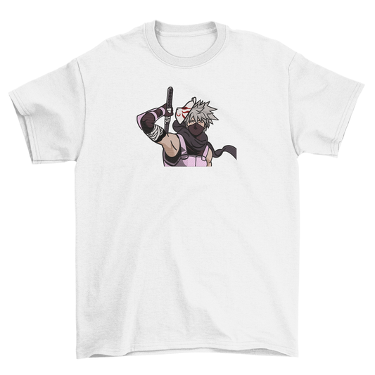 KAEL - Kakashi Oversize Tshirt Yeniden Yapılandırılmış Nakış