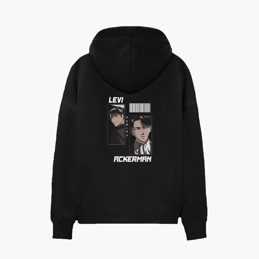 KAEL - OVERSİZE SWEATSHİRT - Levi Ackerman Yeniden Yapılandırılmış Nakış