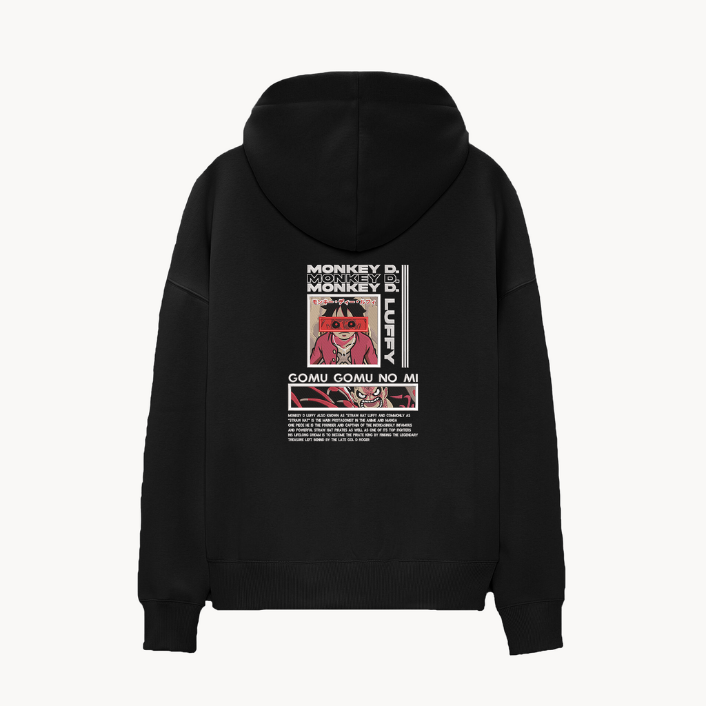KAEL - OVERSİZE SWEATSHİRT - Luffy Gear 4 Yeniden Yapılandırılmış Nakış