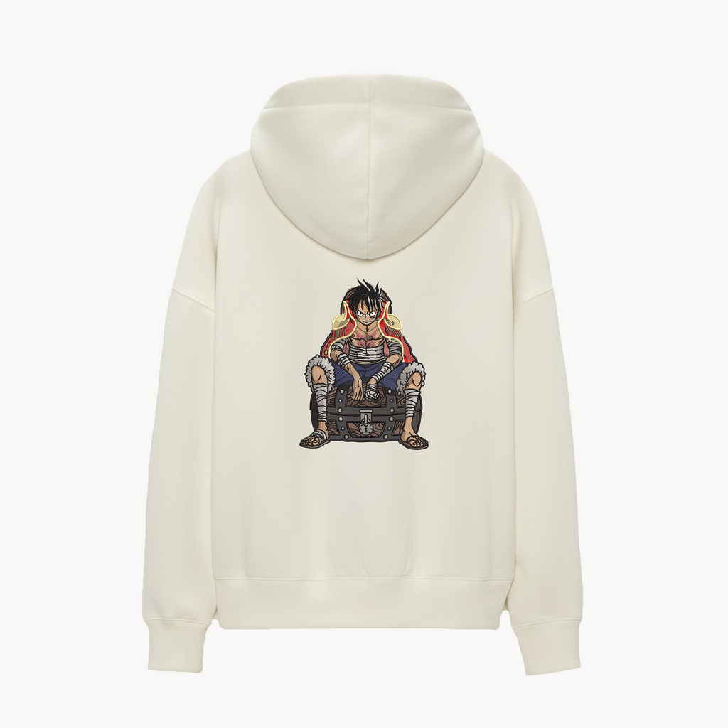 KAEL - OVERSİZE SWEATSHİRT - Monkey D. Luffy Treasure Yeniden Yapılandırılmış Nakış