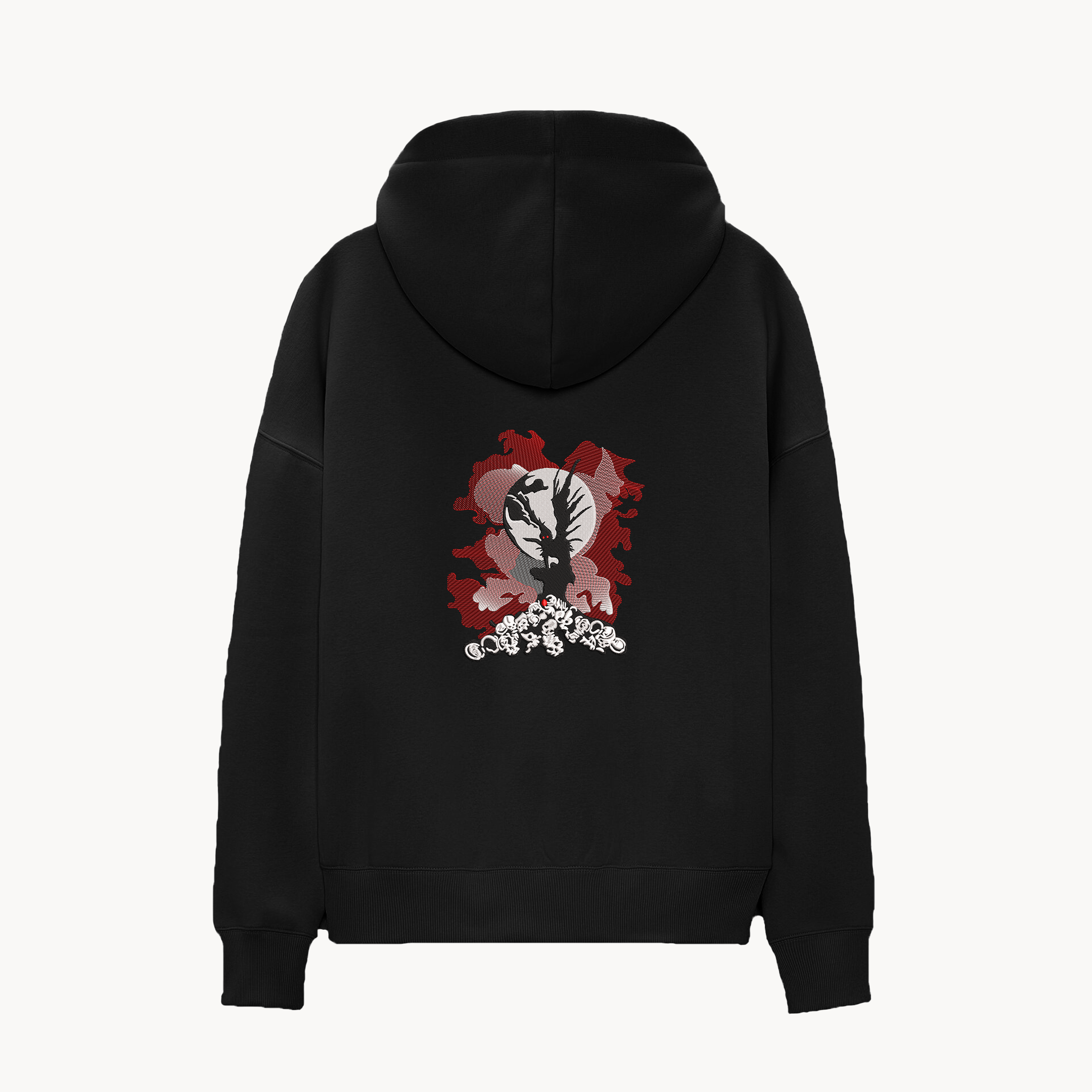 KAEL - OVERSİZE SWEATSHİRT - Death Note Ryuk Yeniden Yapılandırılmış Nakış