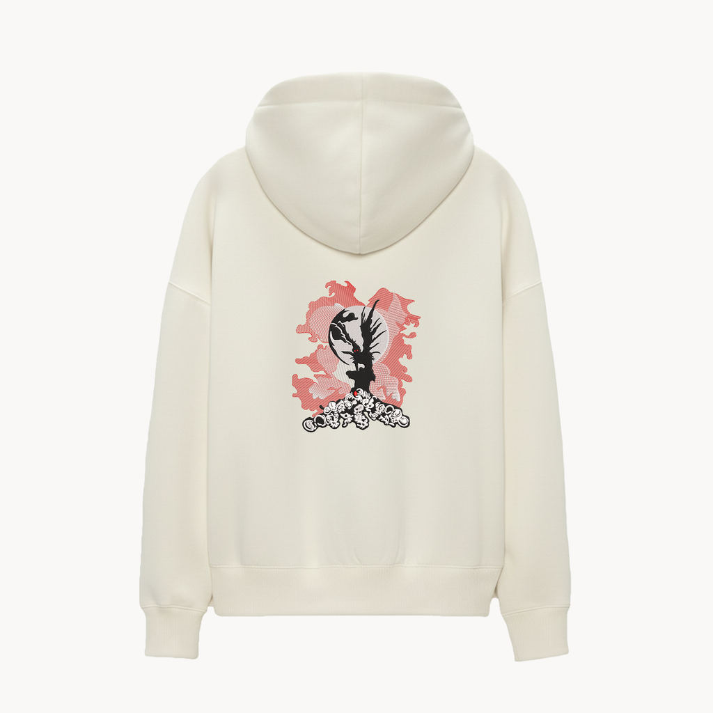 KAEL - OVERSİZE SWEATSHİRT - Death Note Ryuk Yeniden Yapılandırılmış Nakış