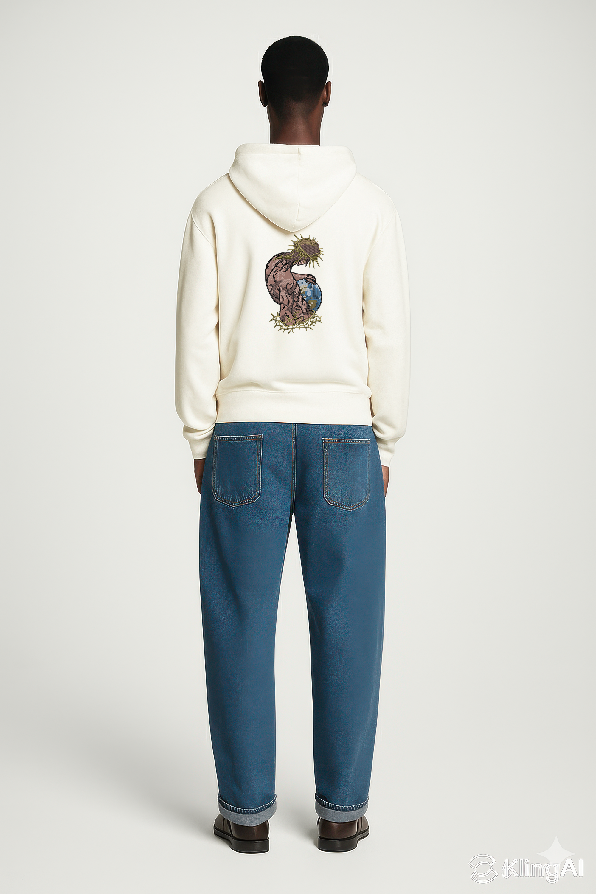 KAEL - OVERSİZE SWEATSHİRT - Holy Savior 2 Yeniden Yapılandırılmış Nakış