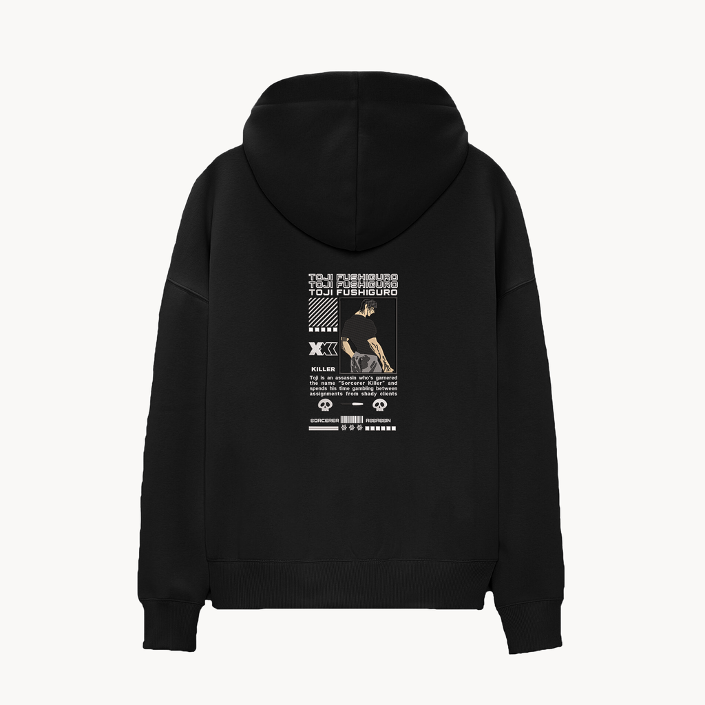 KAEL - OVERSİZE SWEATSHİRT - Toji Fushiguro Sorcerer Killer Yeniden Yapılandırılmış Nakış