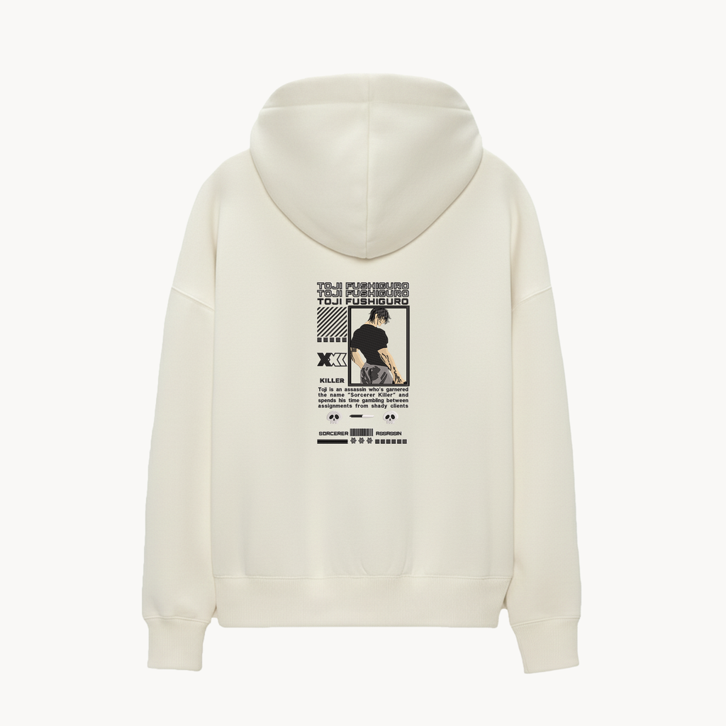 KAEL - OVERSİZE SWEATSHİRT - Toji Fushiguro Sorcerer Killer Yeniden Yapılandırılmış Nakış