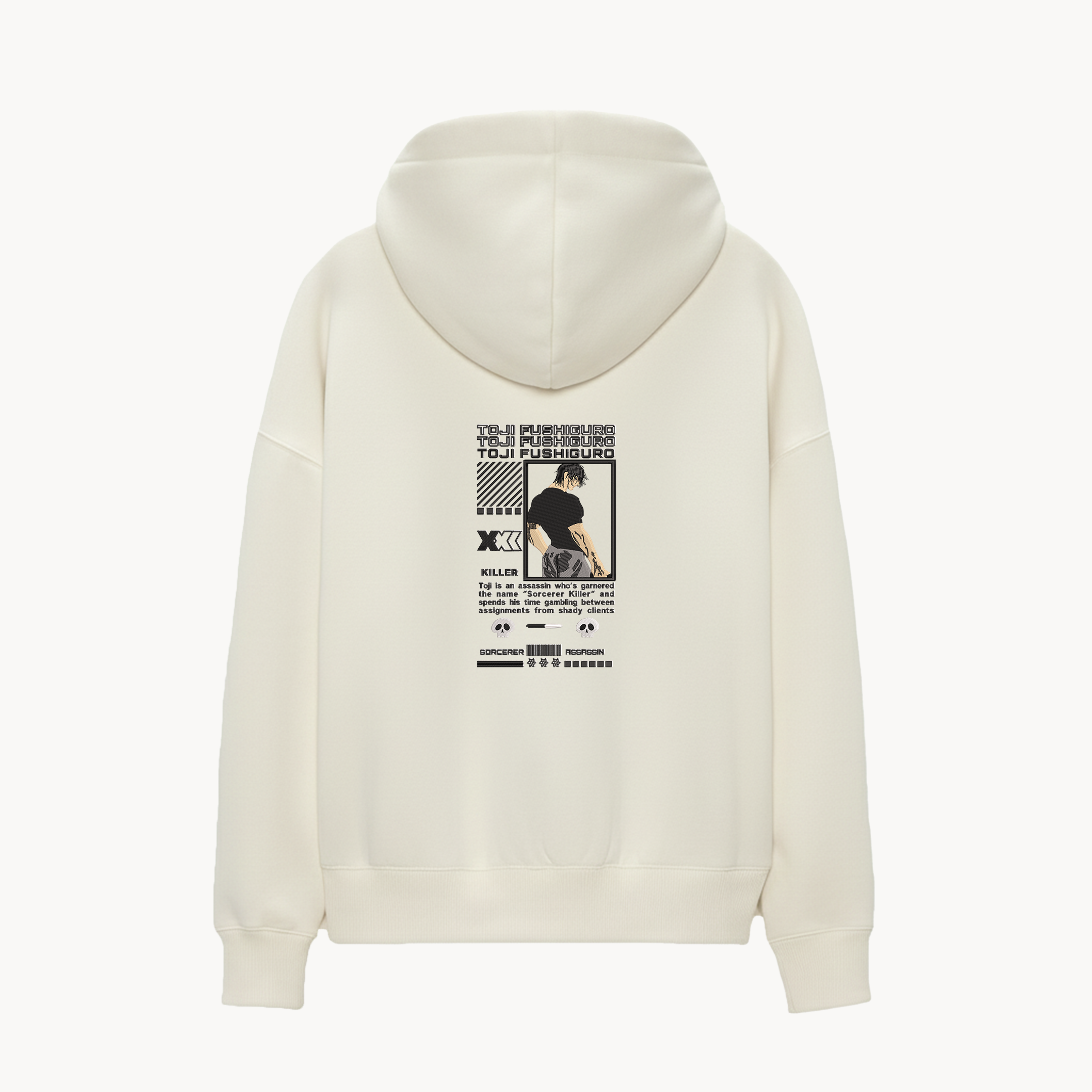 KAEL - OVERSİZE SWEATSHİRT - Toji Fushiguro Sorcerer Killer Yeniden Yapılandırılmış Nakış