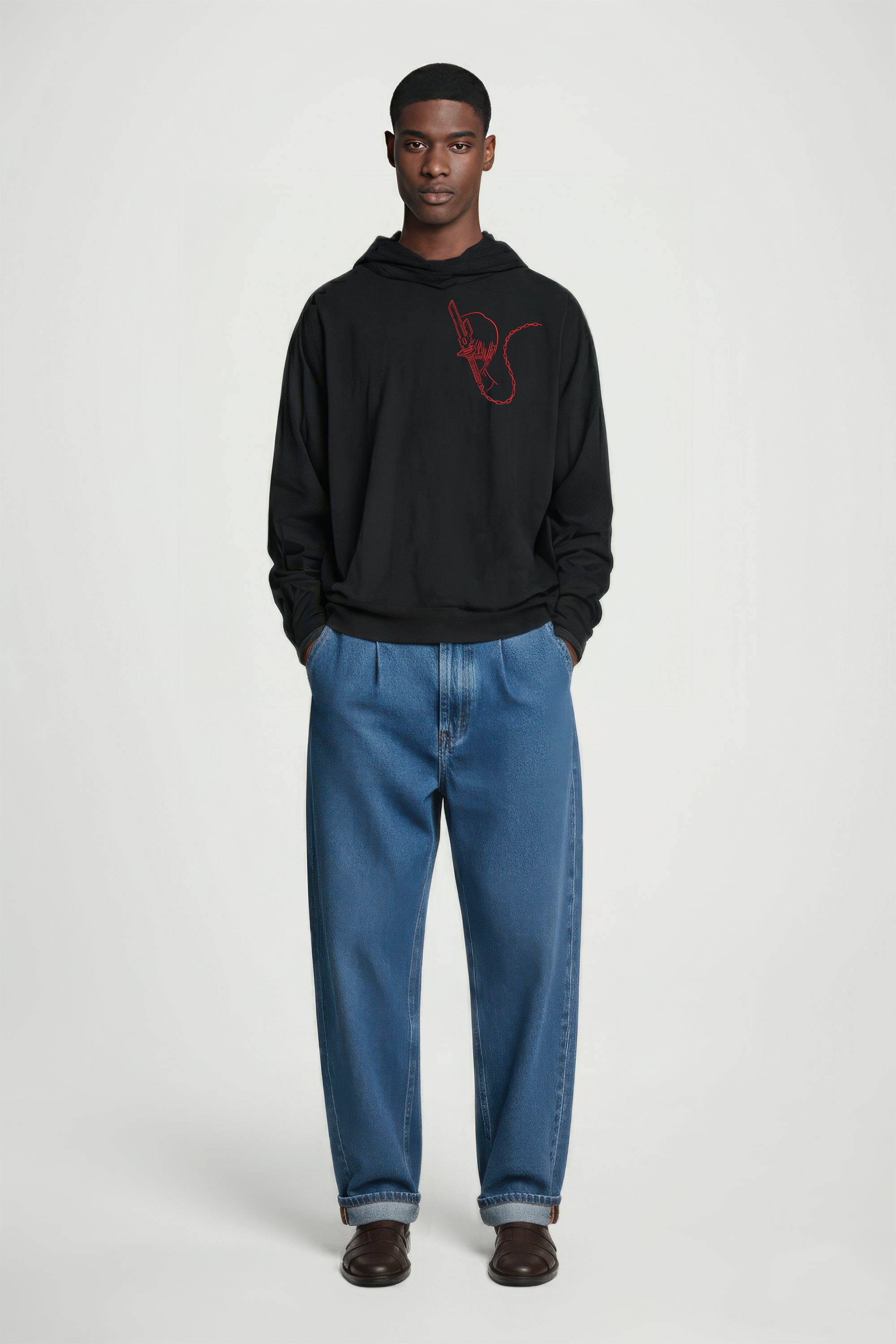 KAEL - OVERSİZE SWEATSHİRT - Toji Fushiguro Spear of Heaven Yeniden Yapılandırılmış Nakış