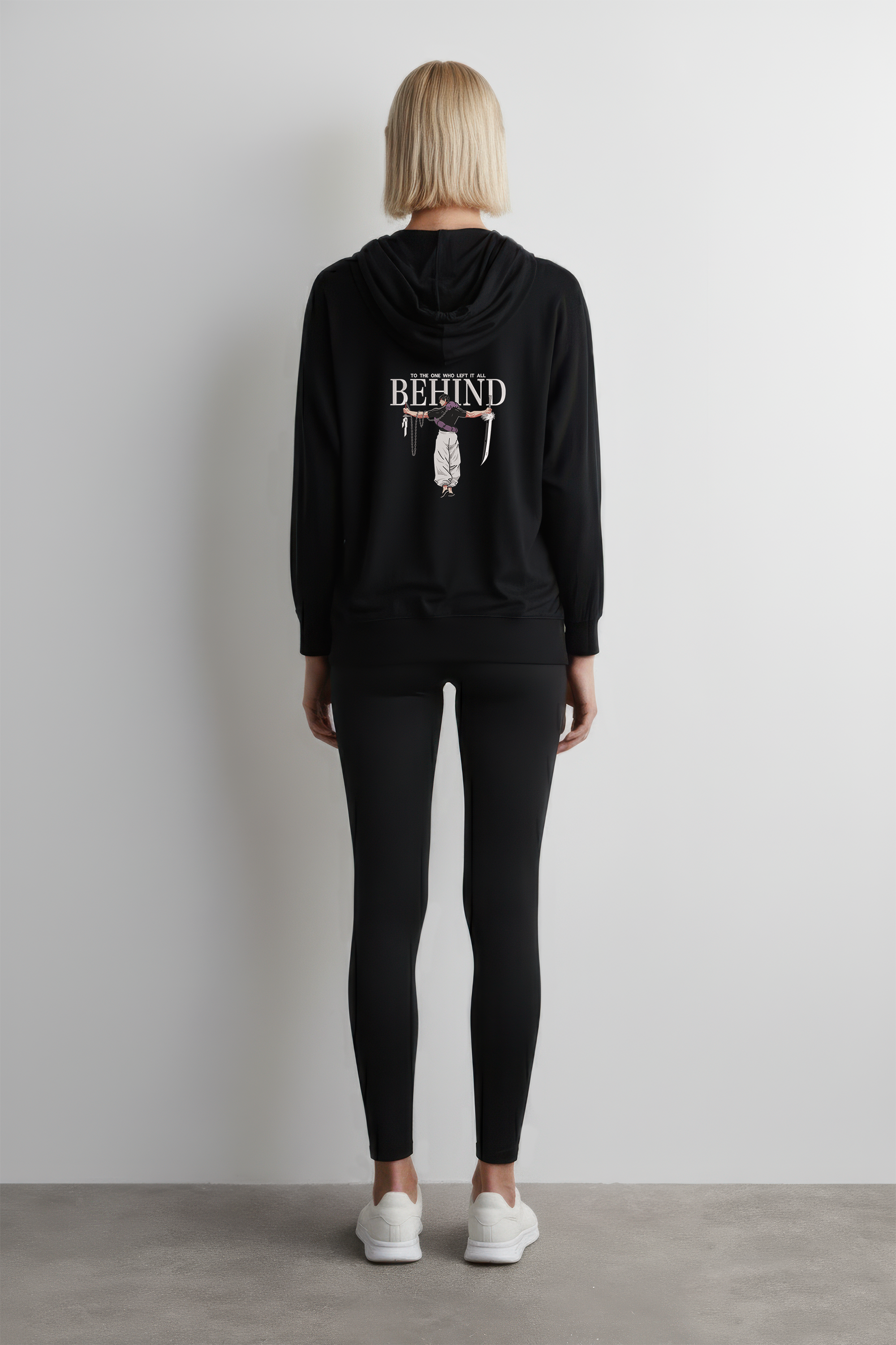 KAEL - OVERSİZE SWEATSHİRT - TOJI LEFT IT ALL BEHIND- Yeniden Yapılandırılmış Nakış