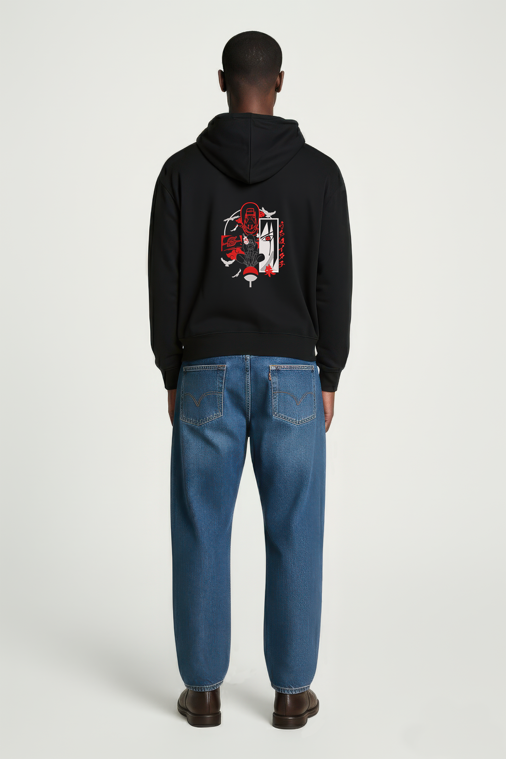 KAEL - OVERSİZE SWEATSHİRT - Uchiha Itachi Yeniden Yapılandırılmış Nakış