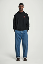 KAEL - OVERSIZE SWEATSHIRT - Upper Moon Kokushibo Yeniden Yapılandırılmış Nakış