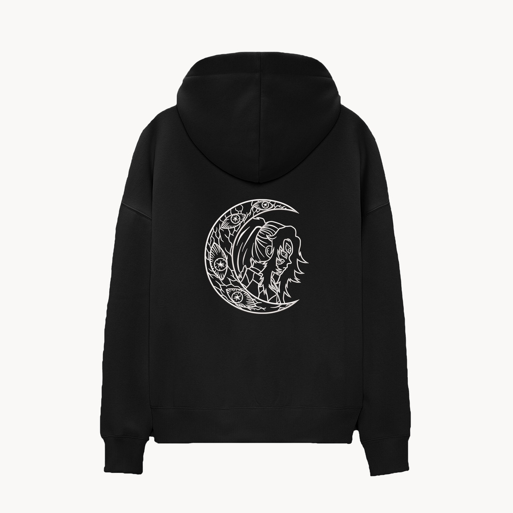 KAEL - OVERSIZE SWEATSHIRT - Upper Moon Kokushibo Yeniden Yapılandırılmış Nakış