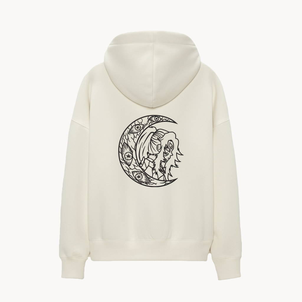 KAEL - OVERSIZE SWEATSHIRT - Upper Moon Kokushibo Yeniden Yapılandırılmış Nakış