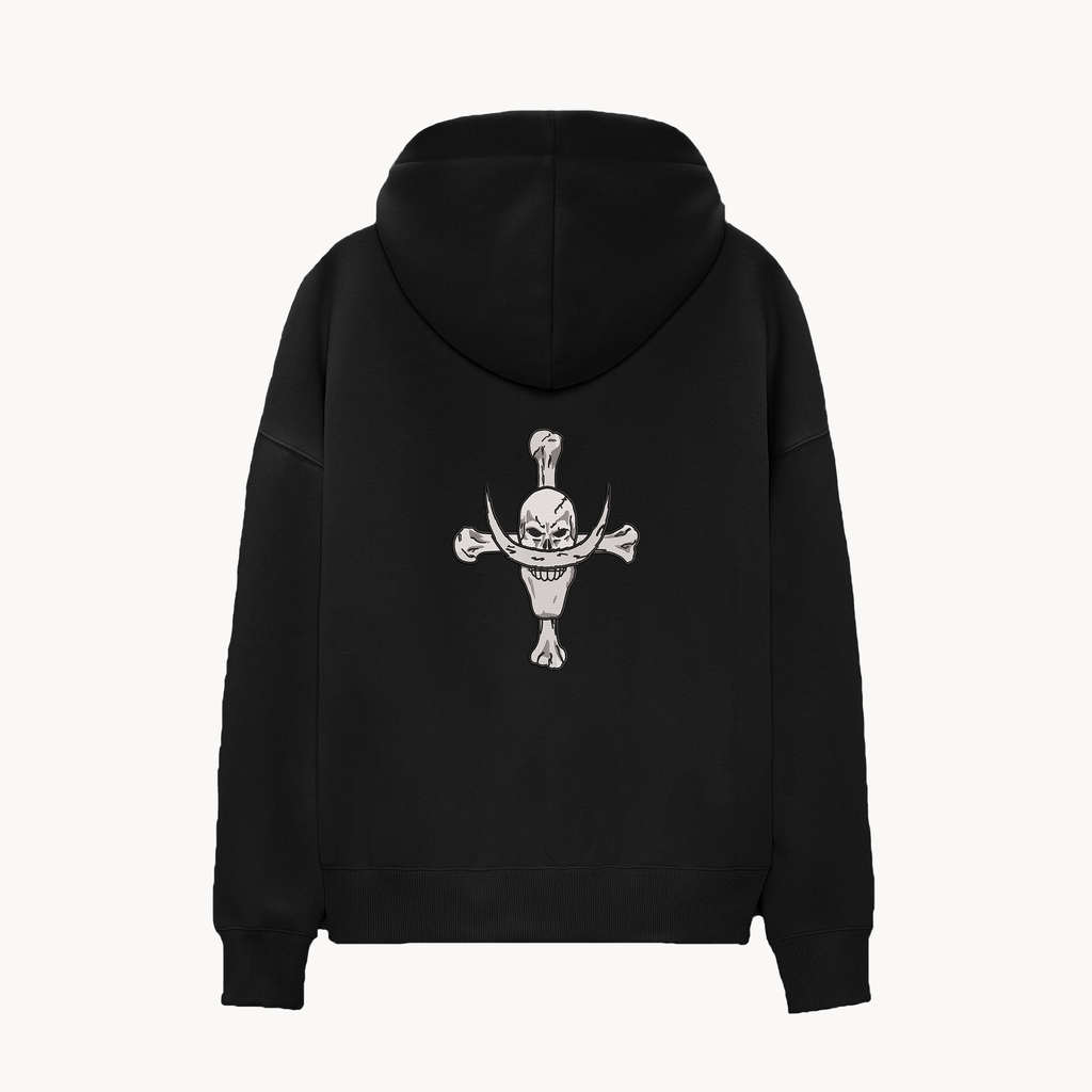 KAEL - OVERSİZE SWEATSHİRT - WhiteBeard Korsan Bayrak Yeniden Yapılandırılmış Nakış