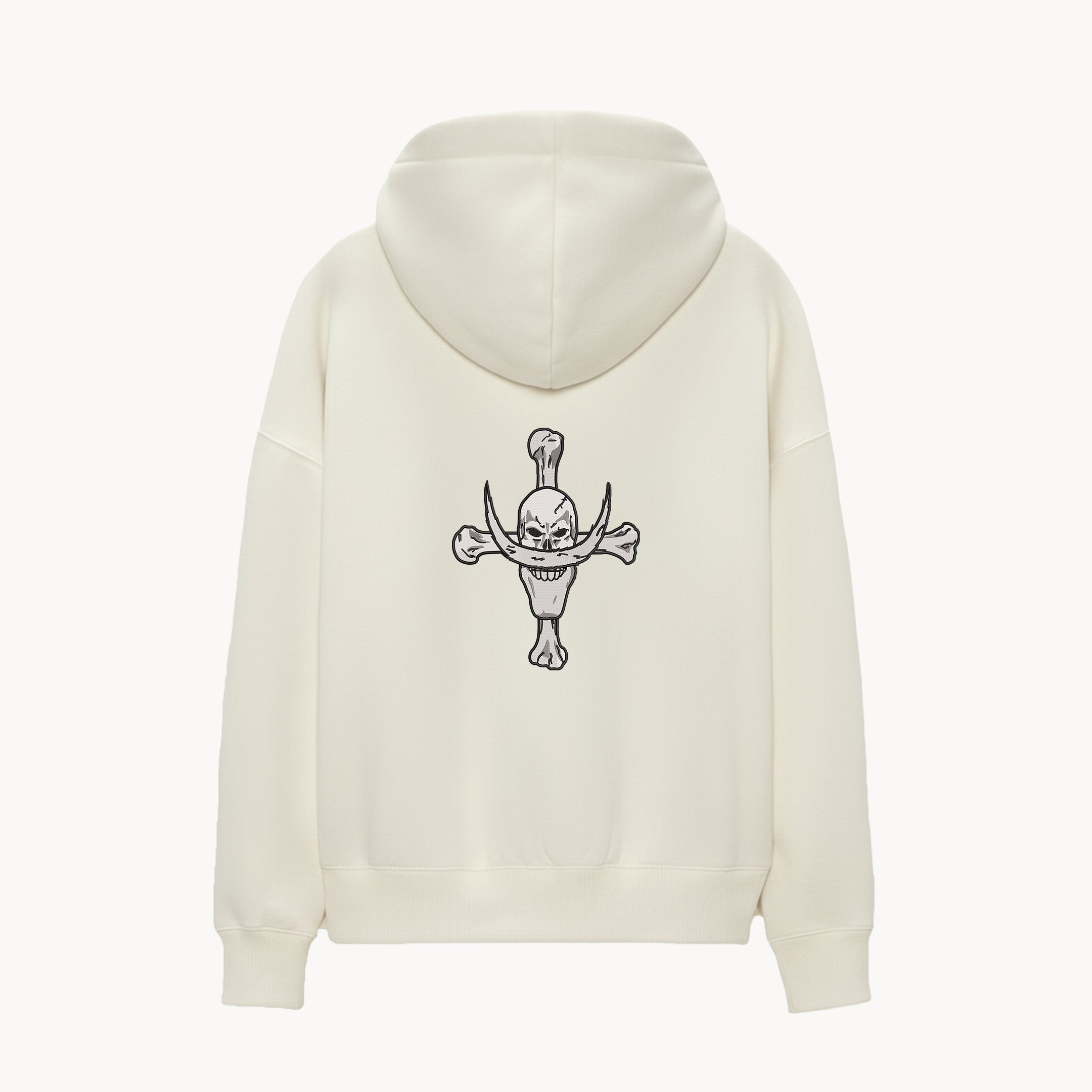 KAEL - OVERSİZE SWEATSHİRT - WhiteBeard Korsan Bayrak Yeniden Yapılandırılmış Nakış