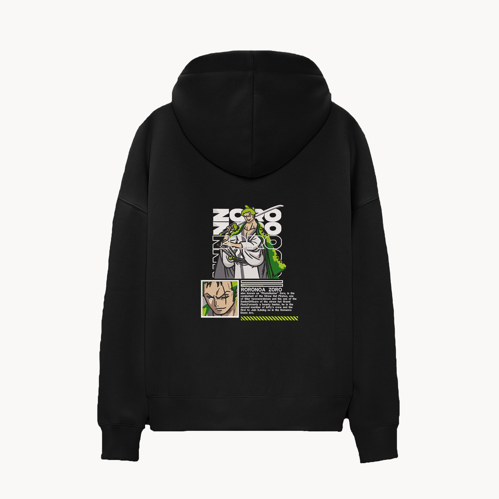 KAEL - OVERSİZE SWEATSHİRT - Roronoa Zoro Yeniden Yapılandırılmış Nakış