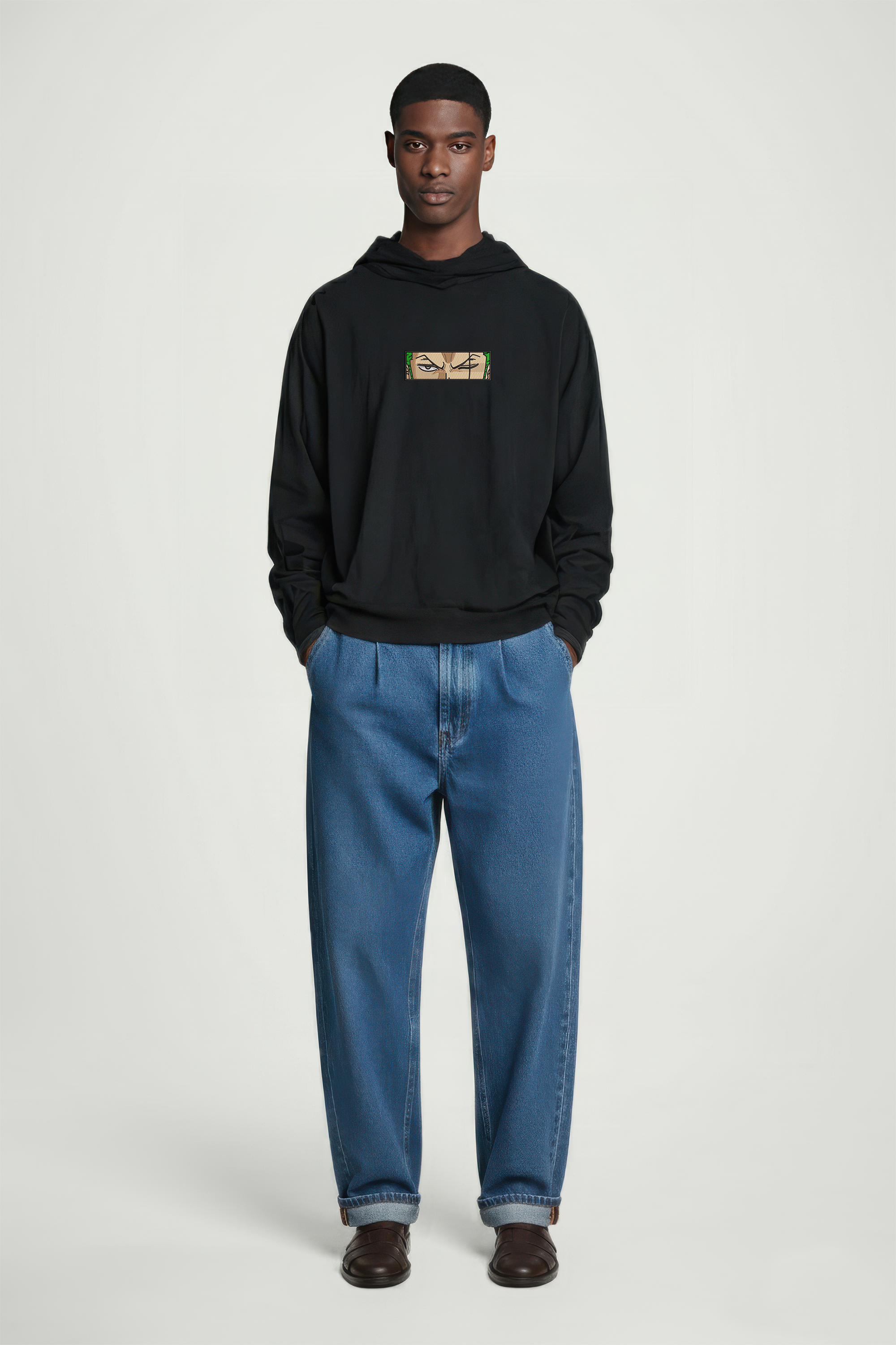 KAEL - OVERSİZE SWEATSHİRT - RORONOA ZORO EYES Yeniden Yapılandırılmış Nakış